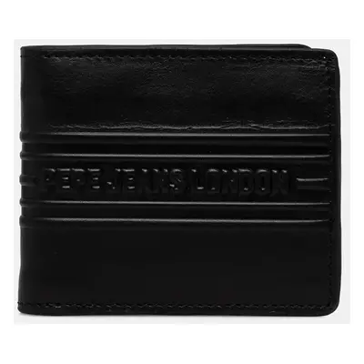 Kožená peněženka Pepe Jeans WOLF WALLET černá barva, PM070386