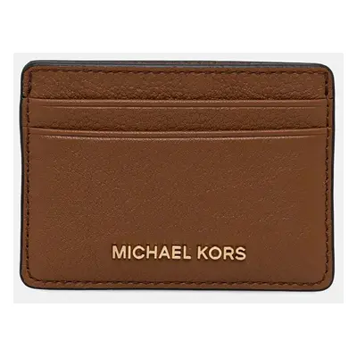 Kožené pouzdro na karty MICHAEL Michael Kors hnědá barva, 32F7GF6D0L