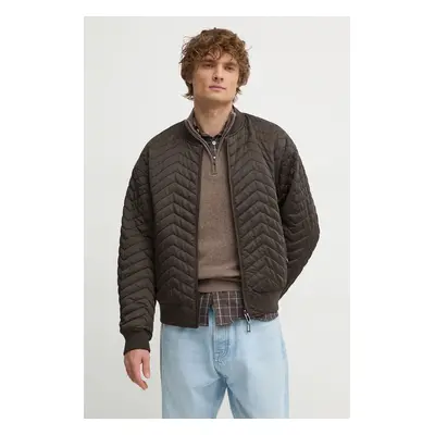 Oboustranná dětská bomber bunda Emporio Armani pánská, zelená barva, přechodná, oversize, 6D1B71