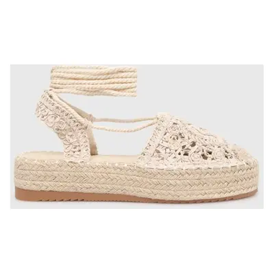 Espadrilky Answear Lab dámské, béžová barva, na platformě