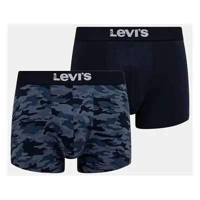 Boxerky Levi's 2-pack pánské, modrá barva, 37149-1026