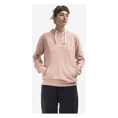 Bavlněná mikina Ellesse Daphni Oh Hoody dámská, růžová barva, s kapucí, s aplikací, SGM14014-PIN