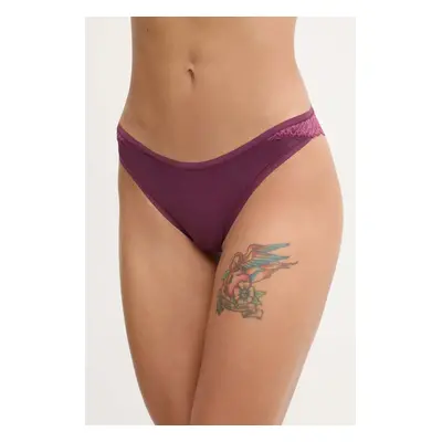 Kalhotky brazilky Calvin Klein Underwear růžová barva, 000QF7829E