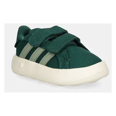 Dětské sneakers boty adidas GRAND COURT 2.0 CF zelená barva, IH7861