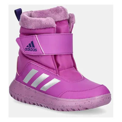 Dětské zimní boty adidas Winterplay C fialová barva, IE8673