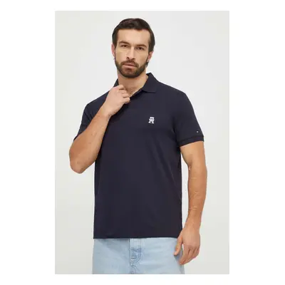 Bavlněné polo tričko Tommy Hilfiger tmavomodrá barva, MW0MW33579