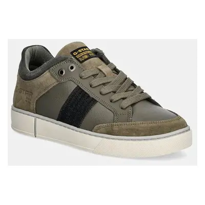 Kožené sneakers boty G-Star Raw Ravond zelená barva, GR001018AM