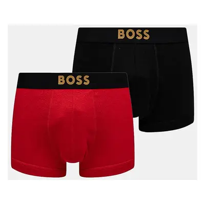 Bavlněné boxerky BOSS 2-pack červená barva, 50524544