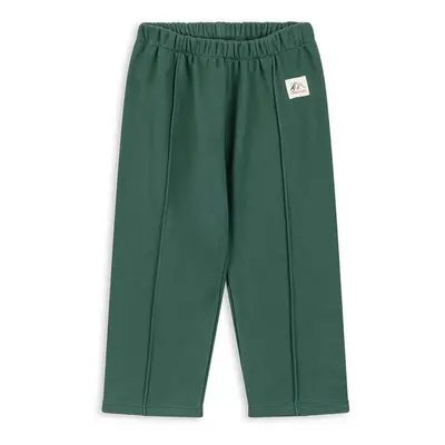 Dětské tepláky Konges Sløjd LOU TRACK SWEAT PANTS OCS zelená barva, hladké, KS101569