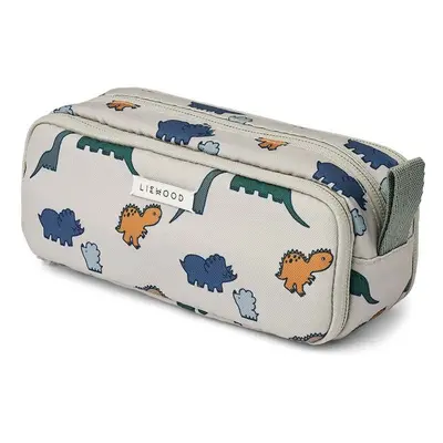 Dětský penál Liewood Cindy Pencil Case šedá barva, LW19443