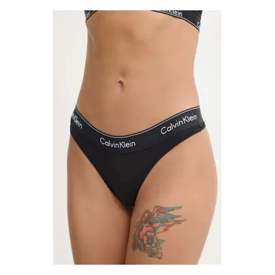 Tanga Calvin Klein Underwear černá barva, 0000F3786E