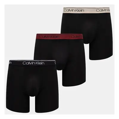 Boxerky Calvin Klein Underwear 3-pack pánské, černá barva