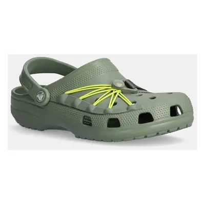 Pantofle Crocs Classic Lockdown Clog pánské, zelená barva, 210393