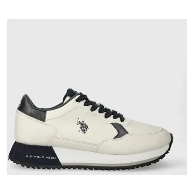 Sneakers boty U.S. Polo Assn. CLEEF bílá barva, CLEEF004W/CYN1