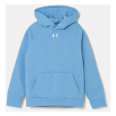 Dětská mikina Under Armour UA Rival Fleece modrá barva, s kapucí, s aplikací