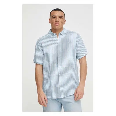 Lněná košile Les Deux regular, s límečkem button-down, LDM401053