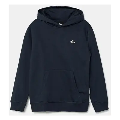 Dětská mikina Quiksilver BASIC HOODIE tmavomodrá barva, s kapucí, hladká, EQBFT03889