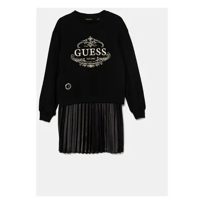 Dívčí šaty Guess černá barva, mini, J4BK14 KAUH0