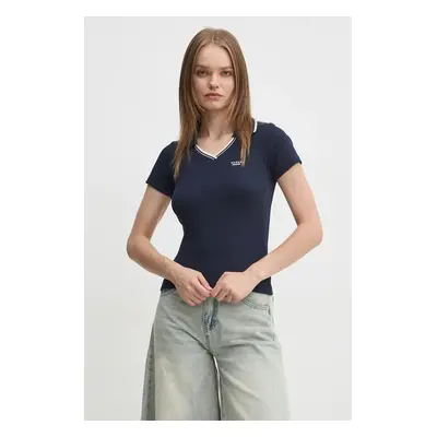 Polo tričko Guess Jeans tmavomodrá barva, W4BP45 KA0H1