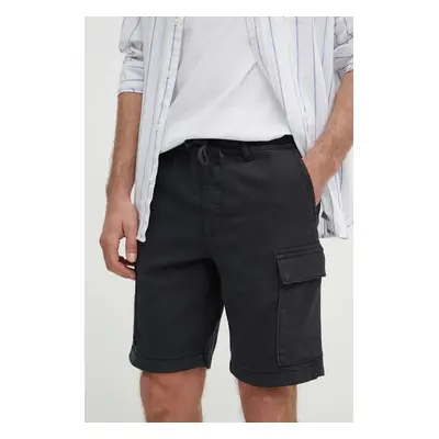 Kraťasy Pepe Jeans GYMDIGO CARGO SHORT pánské, černá barva, PM801077