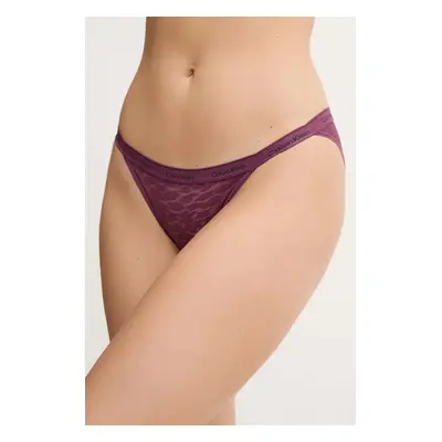 Kalhotky Calvin Klein Underwear vínová barva, 000QD5213E