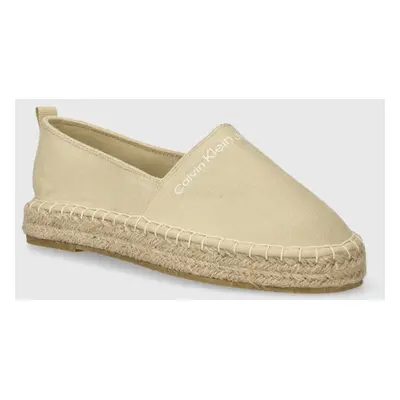 Dětské espadrilky Calvin Klein Jeans béžová barva