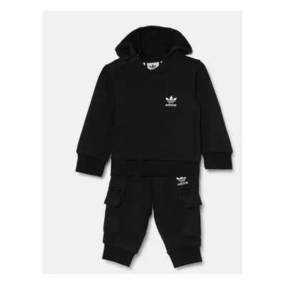 Dětská tepláková souprava adidas Originals HOODIE SET černá barva, IW1007