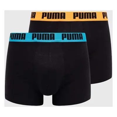 Boxerky Puma 2-pack pánské, černá barva, 938320