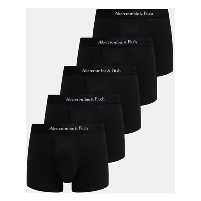 Boxerky Abercrombie & Fitch 5-pack pánské, černá barva, KI114-4006