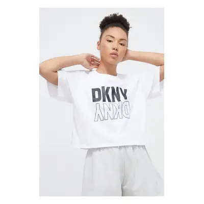 Bavlněné tričko Dkny bílá barva, DP2T8559