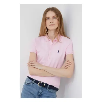 Polo tričko Ralph Lauren růžová barva, 211870245