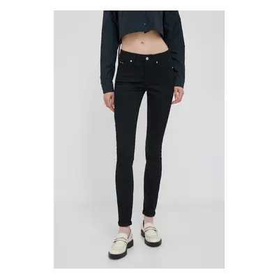 Džíny Calvin Klein Jeans dámské, černá barva, J20J221582