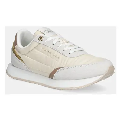 Sneakers boty Tommy Hilfiger ESSENTIAL RUNNER béžová barva, FW0FW08332