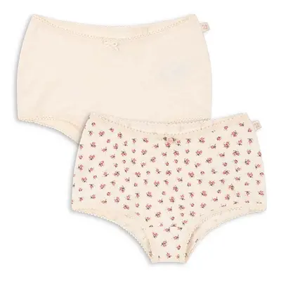 Dětské kalhotky Konges Sløjd BASIC 2 PACK GIRL HIPSTER GOTS 2-pack béžová barva, KS101407