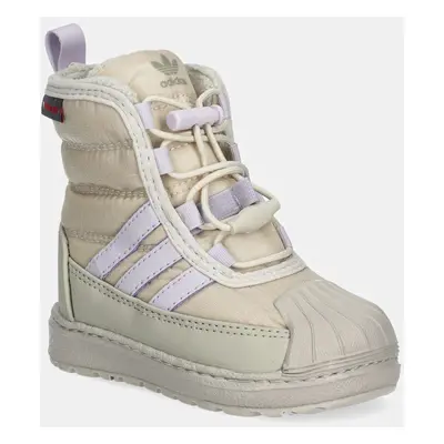 Dětské zimní boty adidas Originals SUPERSTAR 360 BOOT 2.0 béžová barva, ID4048