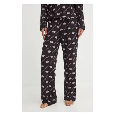 Pyžamové kalhoty Juicy Couture NOLAN PYJAMA BOTTOMS dámské, černá barva, JCLPB224502