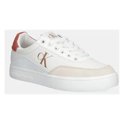 Sneakers boty Calvin Klein Jeans CLASSIC CUPSOLE LACEUP LOW LTH bílá barva, YW0YW01668