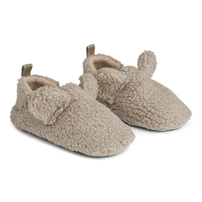 Dětské papuče Liewood Maui Pile Slipper béžová barva, LW19239