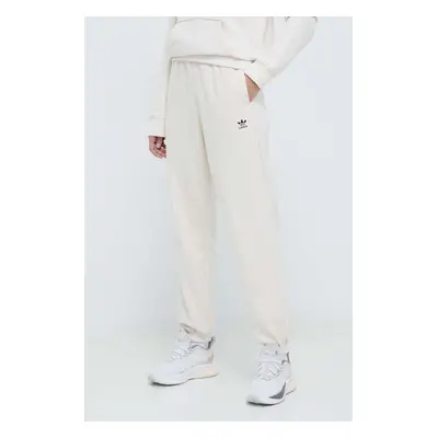 Tepláky adidas Originals Essentials Fleece Joggers béžová barva, s aplikací, IA6436