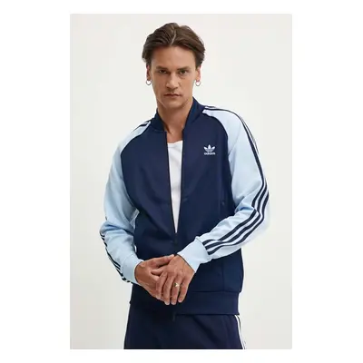 Mikina adidas Originals Adicolor Classics SST Track Jacket pánská, tmavomodrá barva, s aplikací,