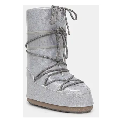 Dětské sněhule Moon Boot ICON GLITTER stříbrná barva, 80D1402850