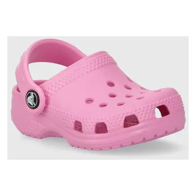 Dětské pantofle Crocs CROCS LITTLES růžová barva