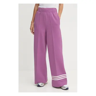 Tepláky adidas Originals Neuclassics CL Trackpant fialová barva, vzorované, JH3774