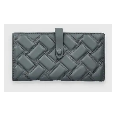 Kožená peněženka Kurt Geiger London LEATHER SOFT WALLET DR šedá barva, 646720109