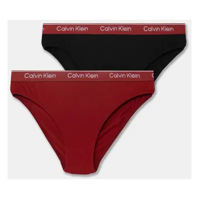 Dětské kalhotky Calvin Klein Underwear 2-pack vínová barva, G80G800711