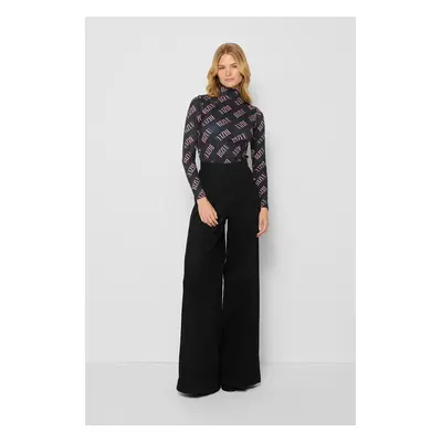 Bavlněné kalhoty Bizuu NEGRATE černá barva, široké, high waist, NEGRATE_CZARNY_AW24