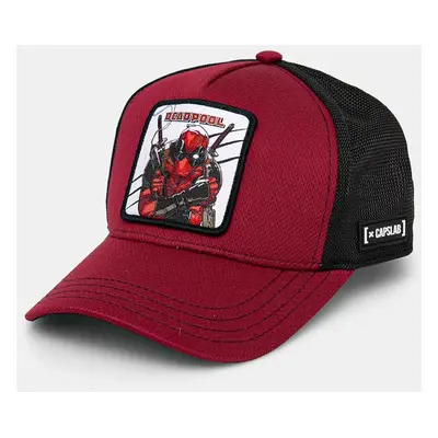 Dětská baseballová čepice Capslab Marvel Capslab Trucker červená barva, s aplikací, CL.MAR6.3.CT