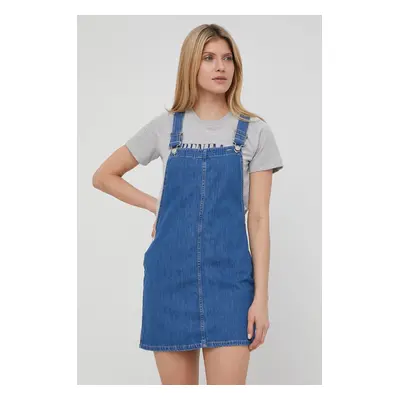 Džínové šaty Pepe Jeans Vesta Blue tmavomodrá barva, mini, jednoduchý