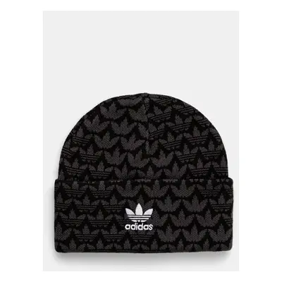 Čepice adidas Originals Monogram černá barva, z husté pleteniny, IY4043