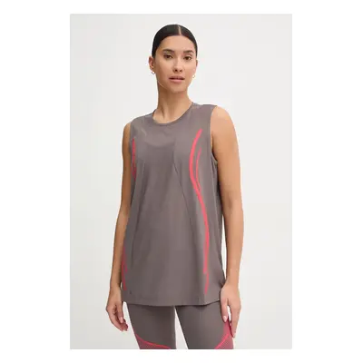 Top adidas by Stella McCartney TruePace dámský, šedá barva, IW9878